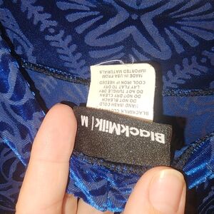 Blackmilk Blue Floral High Neck Maxi Dress